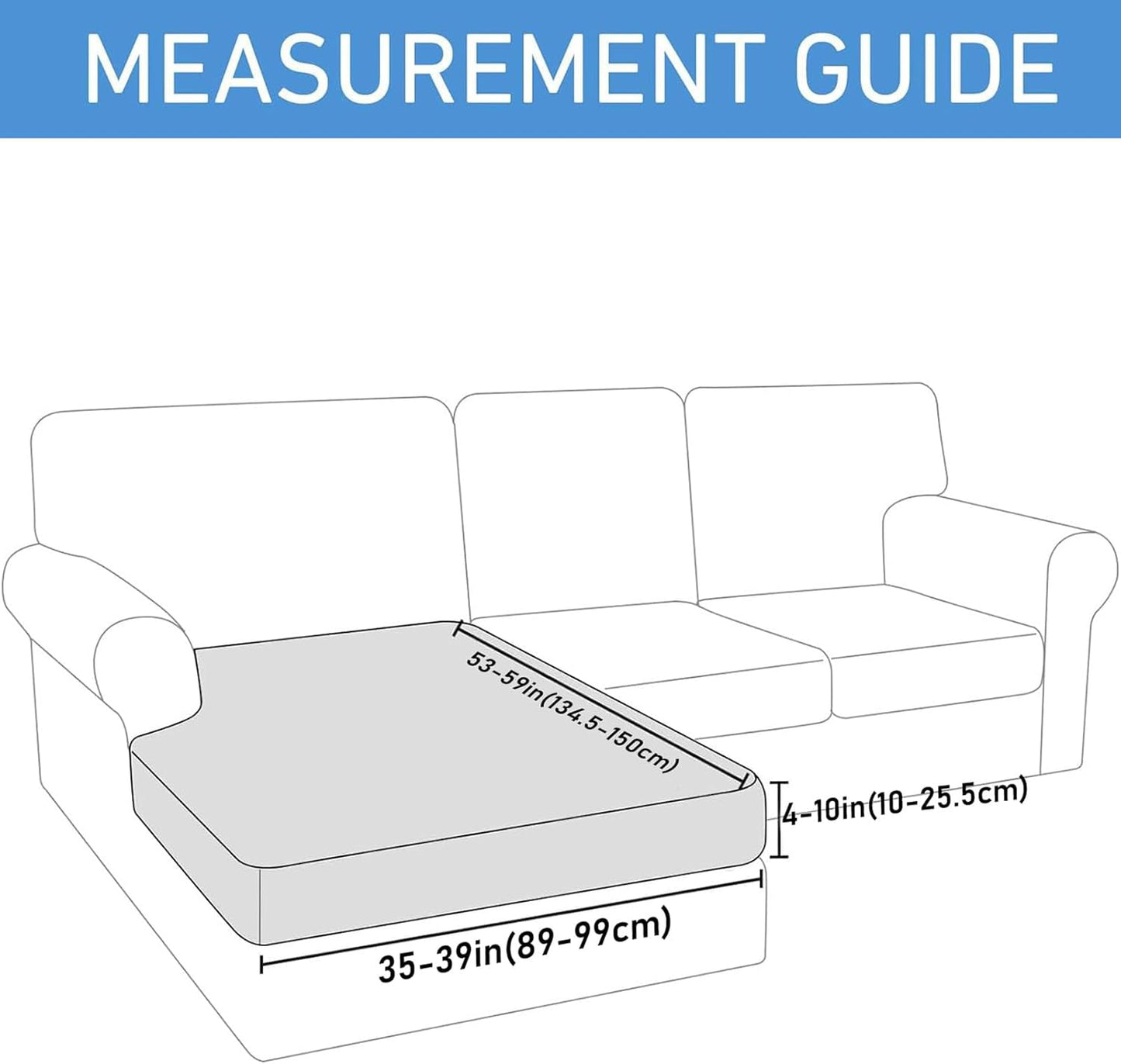 hyha Waterproof Couch Cushion Covers, Sectional Sofa Slipcovers Washable, L Shape Chaise Dog Couch Covers for Sectional Sofa, Universal Furniture Protector (1 Piece for Chaise, Bronze Green)