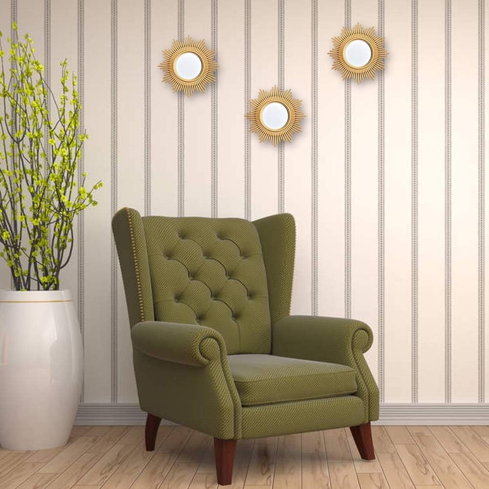 Gold Round Wall Mirrors Pack of 3 for Room & Home, Small Circle Mirrors for Modern Decor