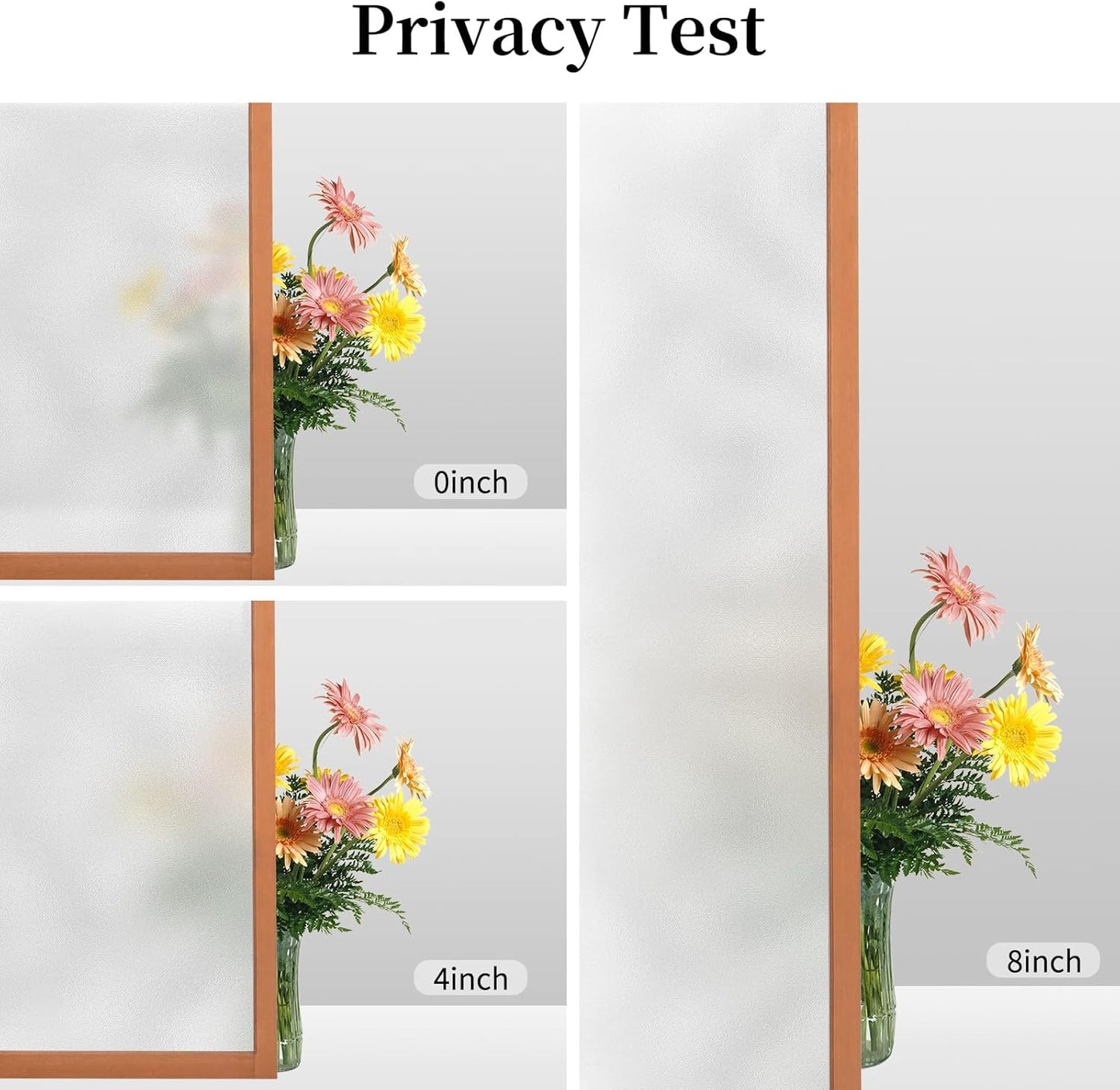 Niviy Frosted Glass Window Film Opaque Window Cling Privacy Film Non Adhesive Glass Door Shower Window Covering for Bathroom Home Office, 11.8" x 78.7"