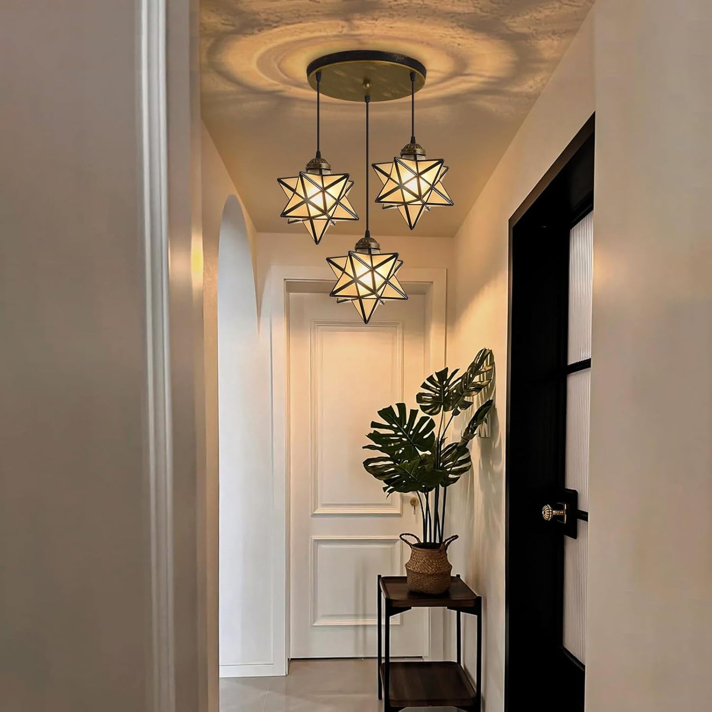 Frosted White Glass Chandelier for Dining Room Pendant Lights for Kitchen Island Light Fixture Modern Farmhouse Chandeliers with Warm Light Oiled Bronze