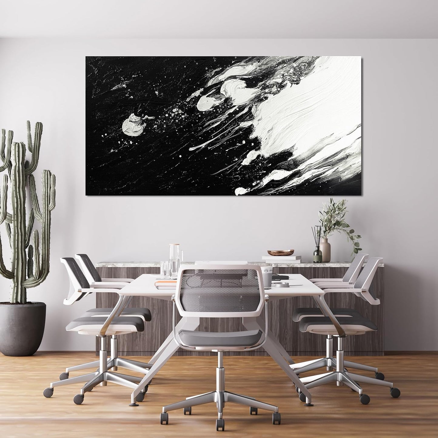 Canvas Wall Art Decor Modern Large Black and White Wall Art Prints Large Wall Art for Living Room Abstract Black Art Abstract Canvas Art Wall Decor Artwork for Walls Home Office Decor 29" X 58"