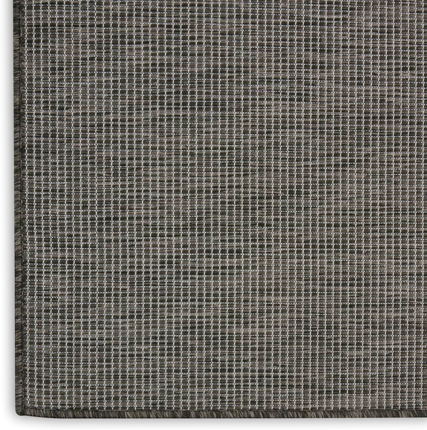 Nourison Positano Indoor-Outdoor Charcoal 6' x 9' Area Rug, Easy Cleaning, Non Shedding, Bed Room, Living Room, Dining Room, Backyard, Deck, Patio (6x9)