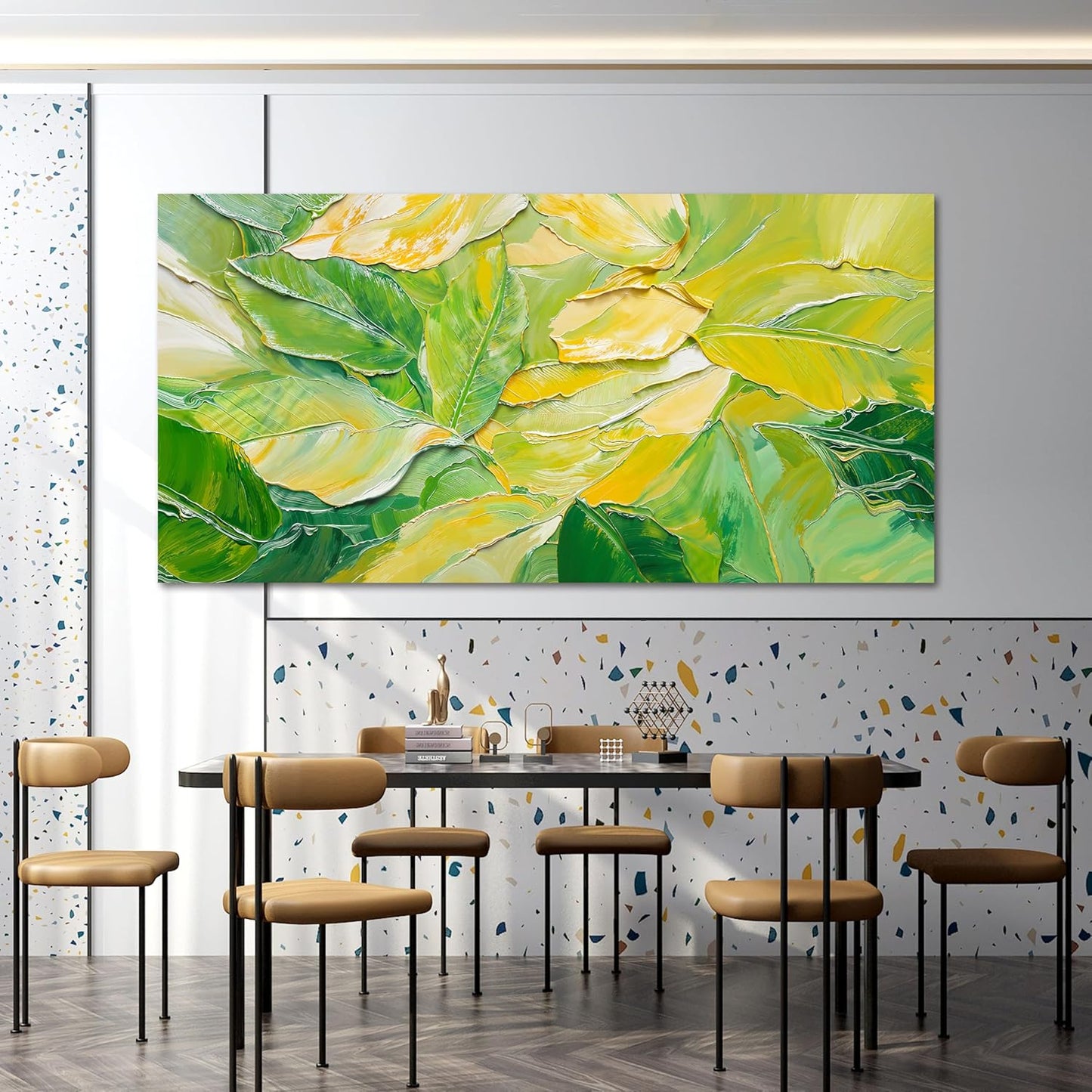 Canvas Oversized Wall Art Decor Large Wall Art Pictures for Living Room Artwork for Walls Abstract Green Wall Art Prints Abstract Canvas Art Wall Decor Bedroom Home Aesthetic Wall Art Decorations 29"X58"