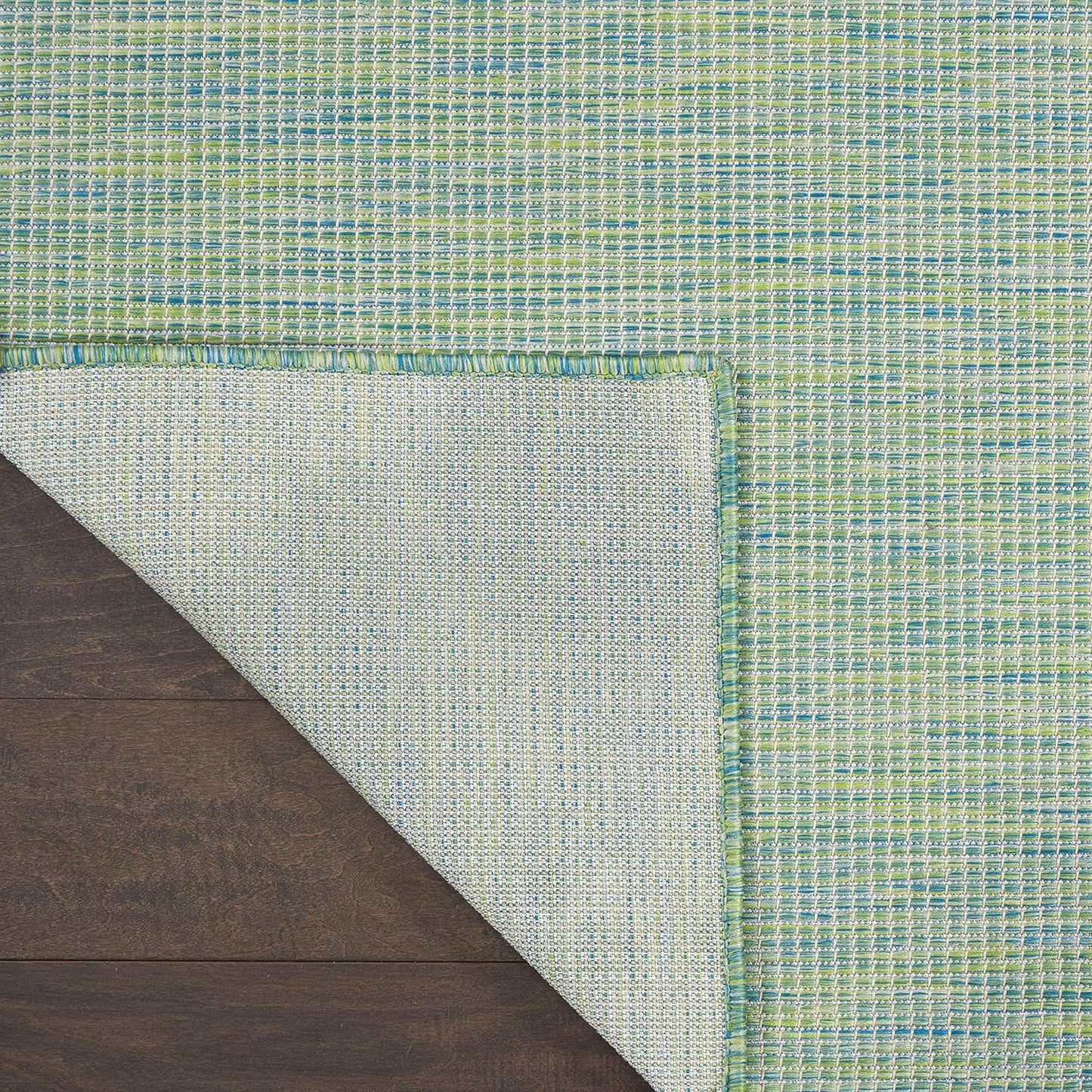 Nourison Home Positano 10' Runner Blue Green Fabric Modern Area Rug (10' Runner)