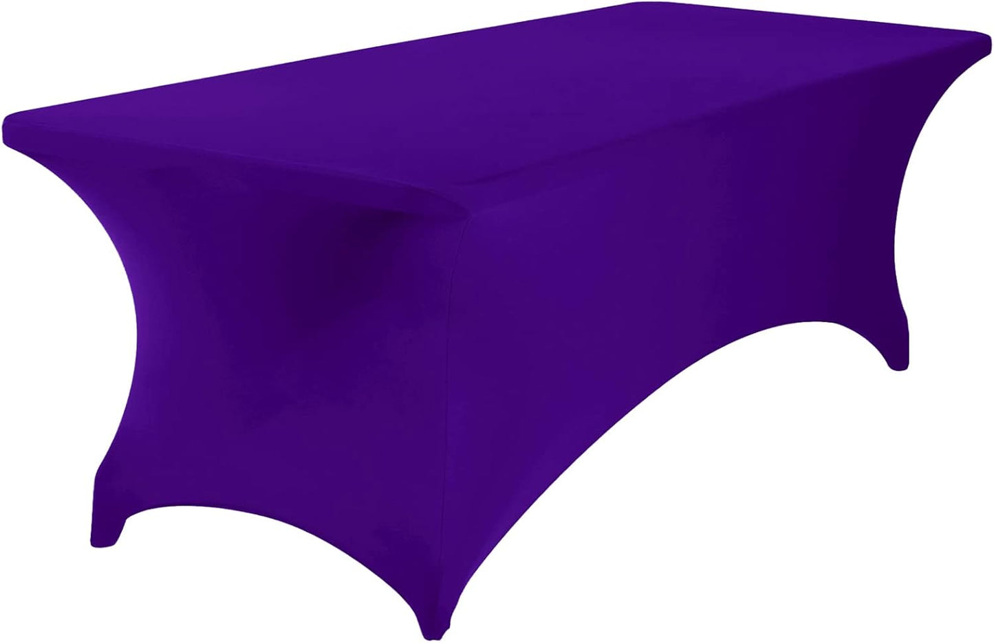 Spandex 8ft Waterproof Table Cover for Party,Wedding, Banquet, and Events(Purple)