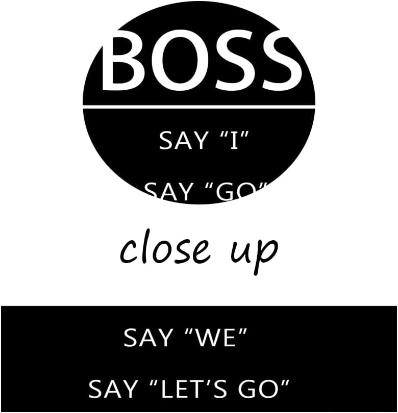 Leader Boss Difference Inspirational Wall Art for Office Black Positive Canvas Poster Painting Prints Wall Pictures for Living Room Home Decor Framed Artwork [18''W x 24''H]