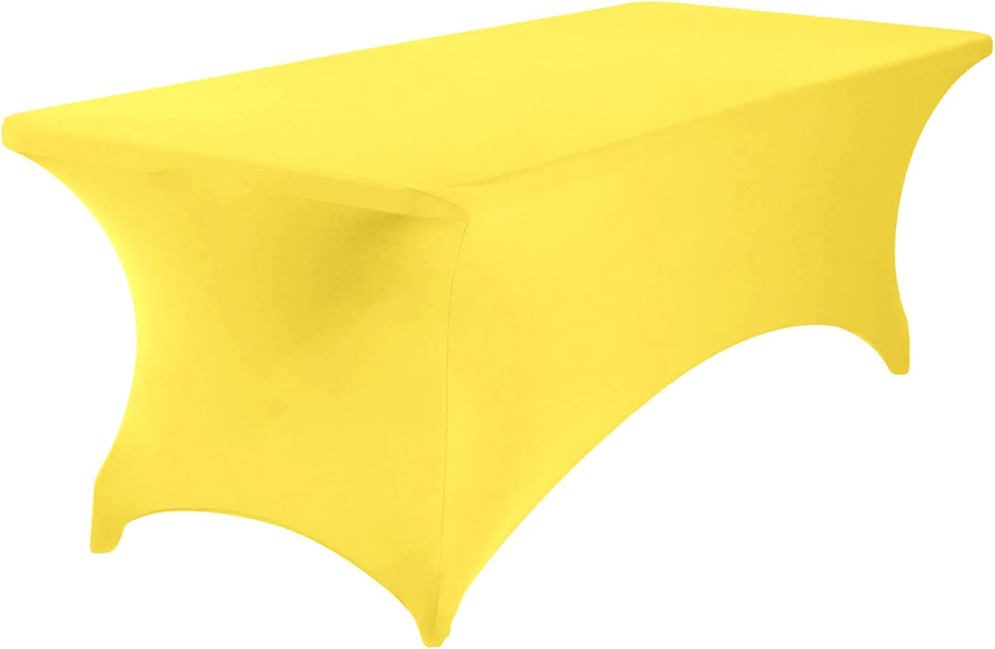 Spandex 8ft Waterproof Table Cover for Party,Wedding, Banquet, and Events(Yellow)