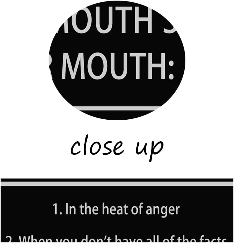 When to Keep Your Mouth Shut Don't Open Your Mouth Inspirational Canvas Wall Art Life Learning Poster Prints Artwork for Living Room Modern Home Decor Painting Stretched and Framed [12''Wx 18''H]