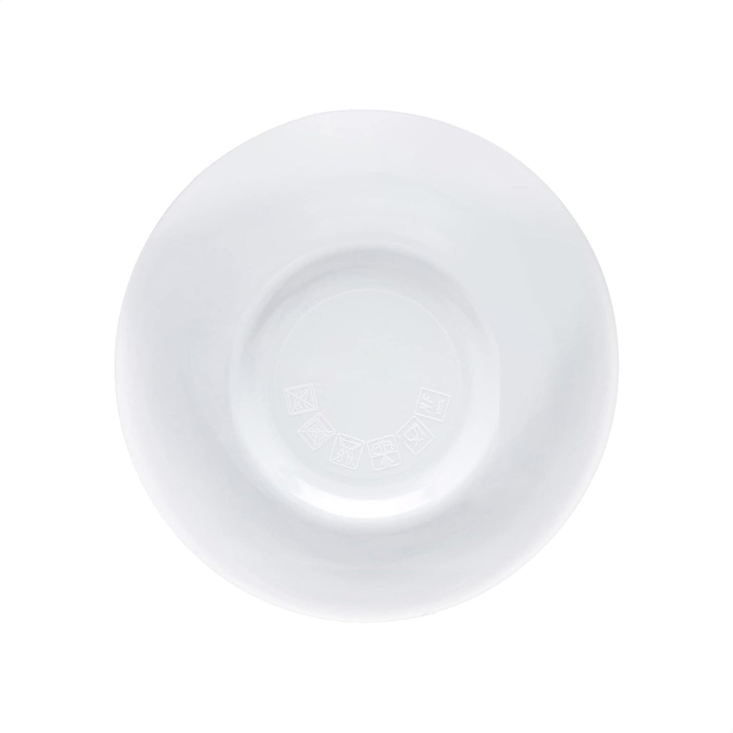 Amazon Basics Round Melamine Bowl, 8 oz, White, 6 Piece Set (Previously AmazonCommercial brand)