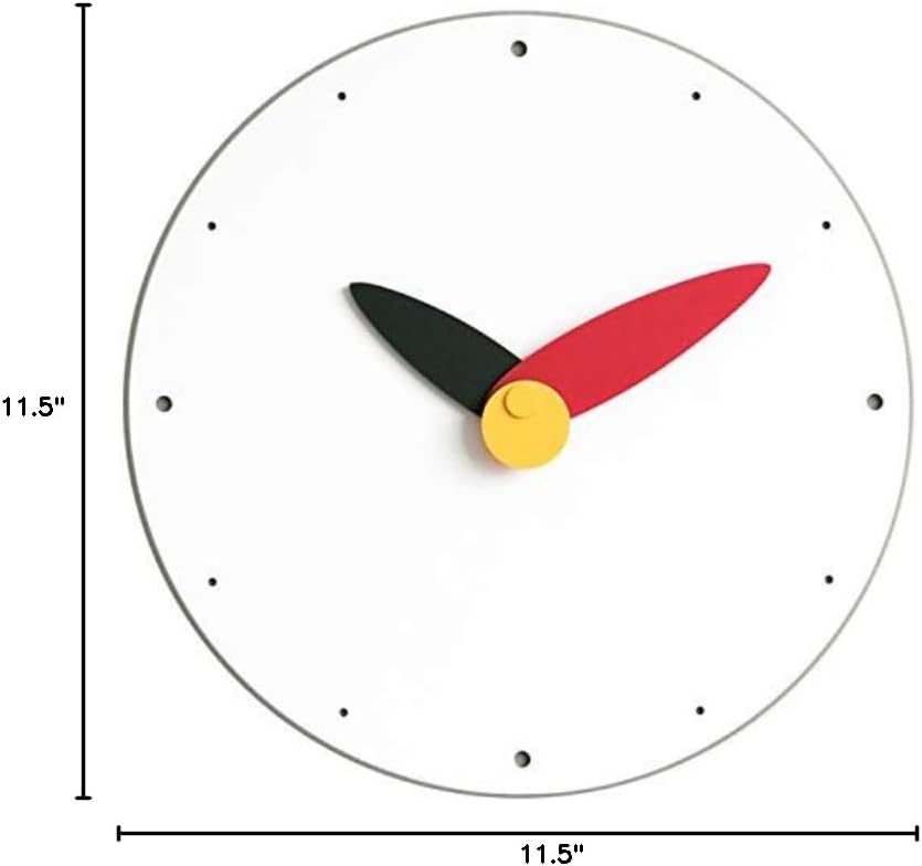 Stephanie Imports Modern Minimalist Red & Black Wall Clock