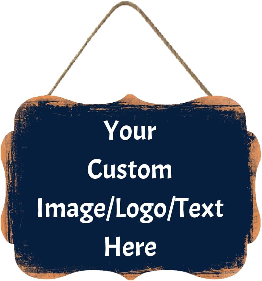 Personalized Custom Wooden Signs with Any Text Name for Home Door Man Cave Bar Family Farmhouse Decorative Home Kitchen Rustic Wall Decor