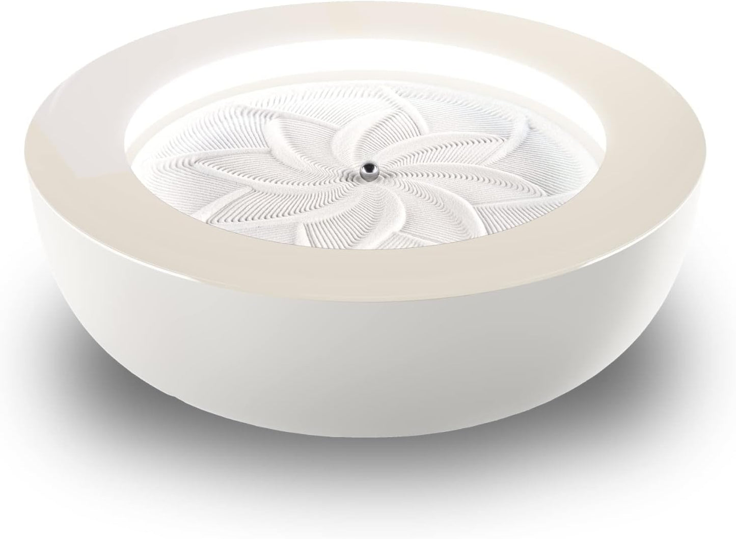 Homedics Drift Sandscape, Perpetual Motion Machine, Zen Garden, Meditation Accessories, Decorative Sandscape, Bluetooth, iOS, Android, by Homedics (16 Inch (Small), Cream)