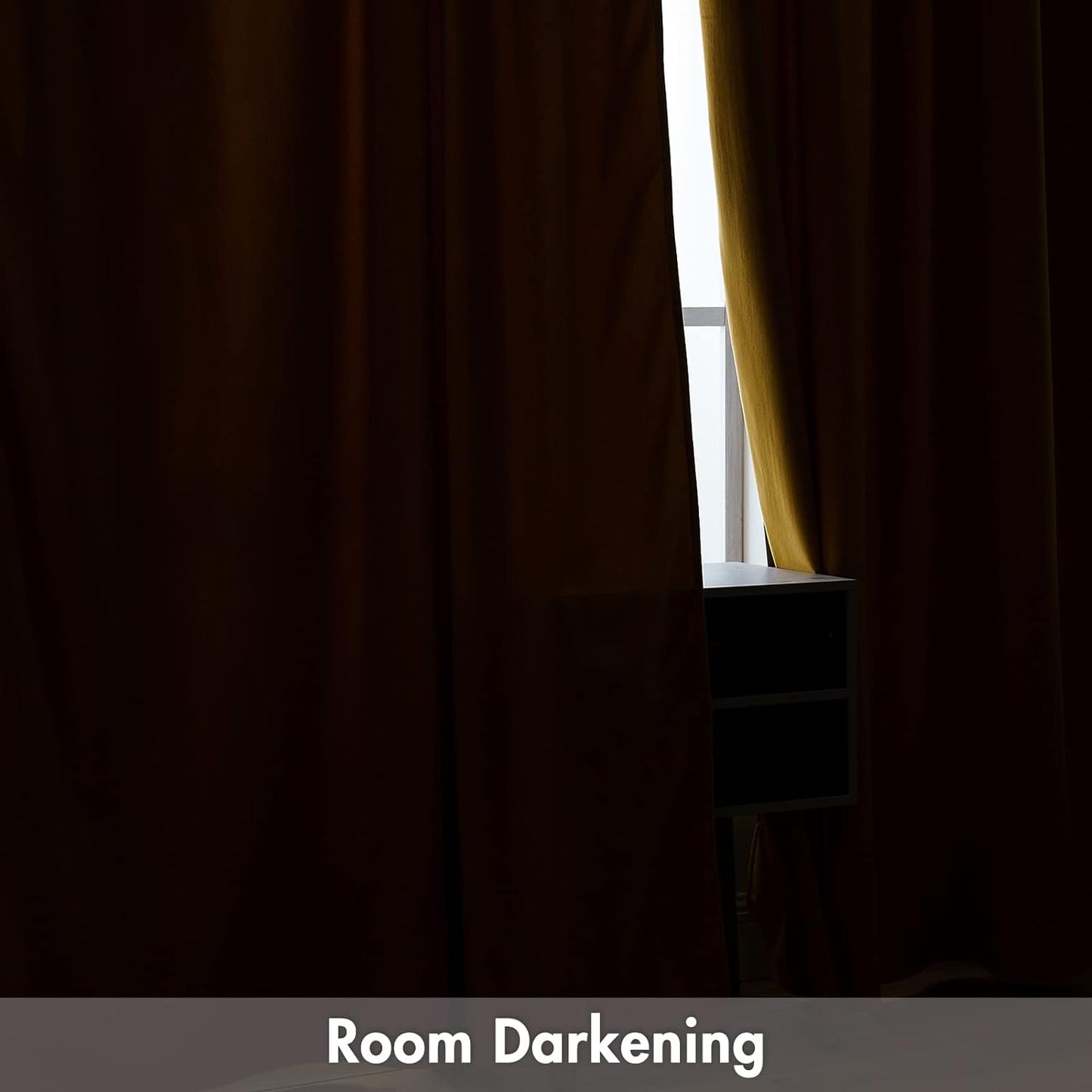 MIULEE Mustard Yellow Velvet Curtains Thermal Insulated Blackout Curtain Fall Drapes for Bedroom Living Room Darkening 84 Inches Long Curtains Panels Rod Pocket Set of 2