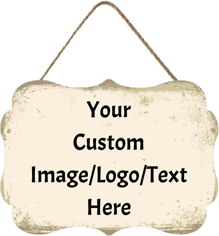 Personalized Custom Wooden Signs with Any Text Name for Home Door Man Cave Bar Family Farmhouse Decorative Home Kitchen Rustic Wall Decor