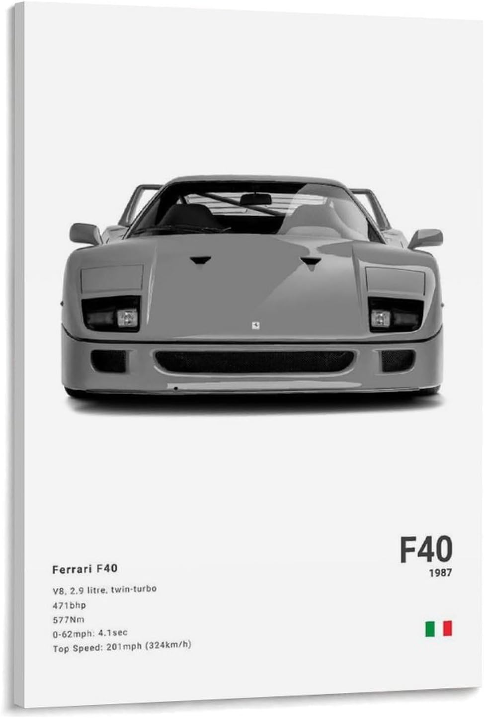 Farrari Car Posters For Walls Vintage Racing Car Canvas Prints For Home Decor Office Decor CFrame-style 20x30inch(50x75cm)