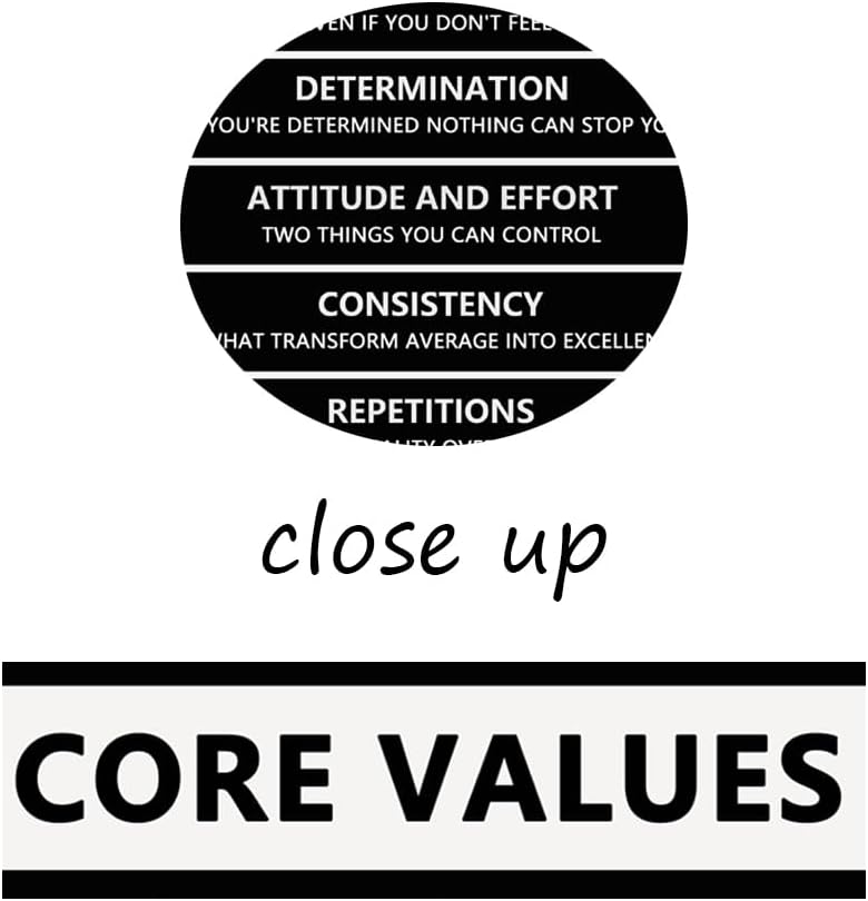 Inspirational Wall Art Painting on Canvas Motivational Entrepreneur Quotes Pictures Core Values Posters and Prints Artwork Modern Inspirational Office Wall Decor Home Gym Decor Framed[30" W X 40" H]