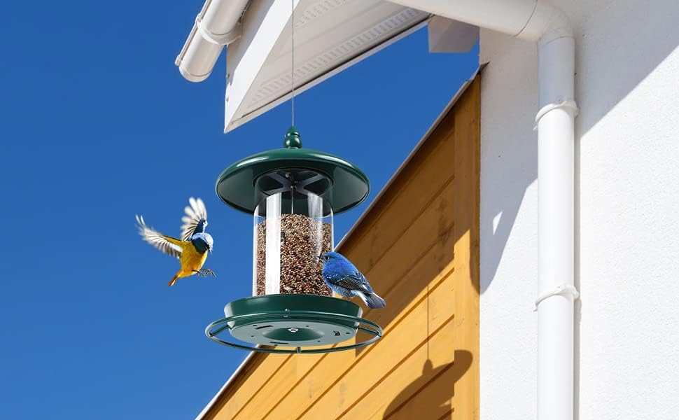 Pack of 2 Bird Feeder for Outdoor Hanging. Green