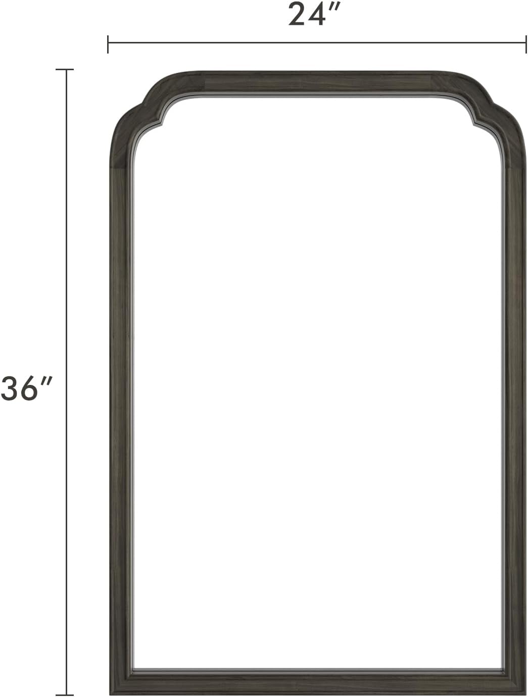 WallBeyond Wooden Framed Wall Mirror, Natural Wood Bathroom Vanity Mirror for Entryway, Living Room or Bedroom Home Decor Vertical or Horizontal Hanging [24" x 36" Black]