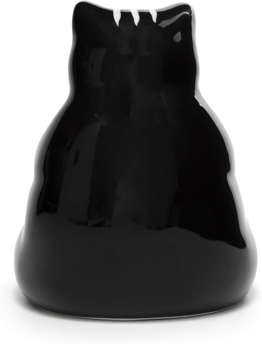 Ceramic Lazy Black Cat Home decor - Can be used as a candy dish, decorative bowl, tealight candle holder and jewelry tray | Unique Birthday gifts for Women, Mom, Grandma, Cat lover, Friend, Coworker