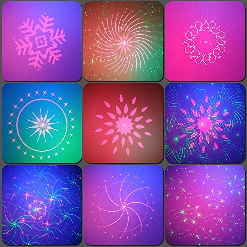 Party Lights Dj Disco Strobe Stage Lights Sound Activated Laser Llights Projector with Remote Control for Parties Bar Birthday Wedding Holiday Event Live Show Xmas Decorations