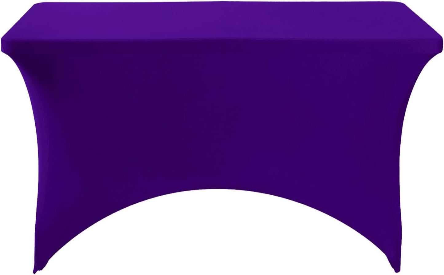 Spandex Table Cover for 4FT Table Universal Fitted Stretch Tablecloth for Party, Banquet, Wedding and Events-Purple