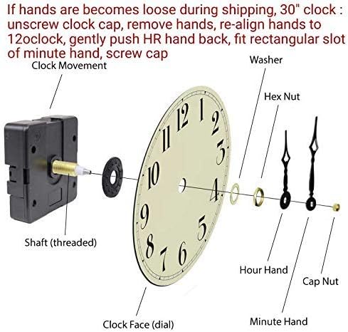 Oldtown Farmhouse Metal & Solid Wood Noiseless Wall Clock (Dark Brown, 30-inch)