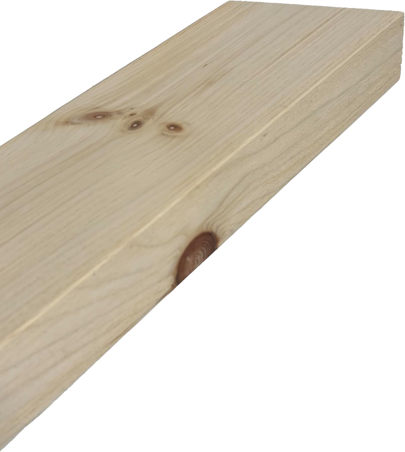 Joel's Antiques 42 Inch Floating Shelves for Wall - 42x6x2 in - Unfinished Wood Shelf Design, Wooden Wall Shelves for Bedroom, Bathroom, Kitchen and Living Room - Display and Store Your Décor at Home