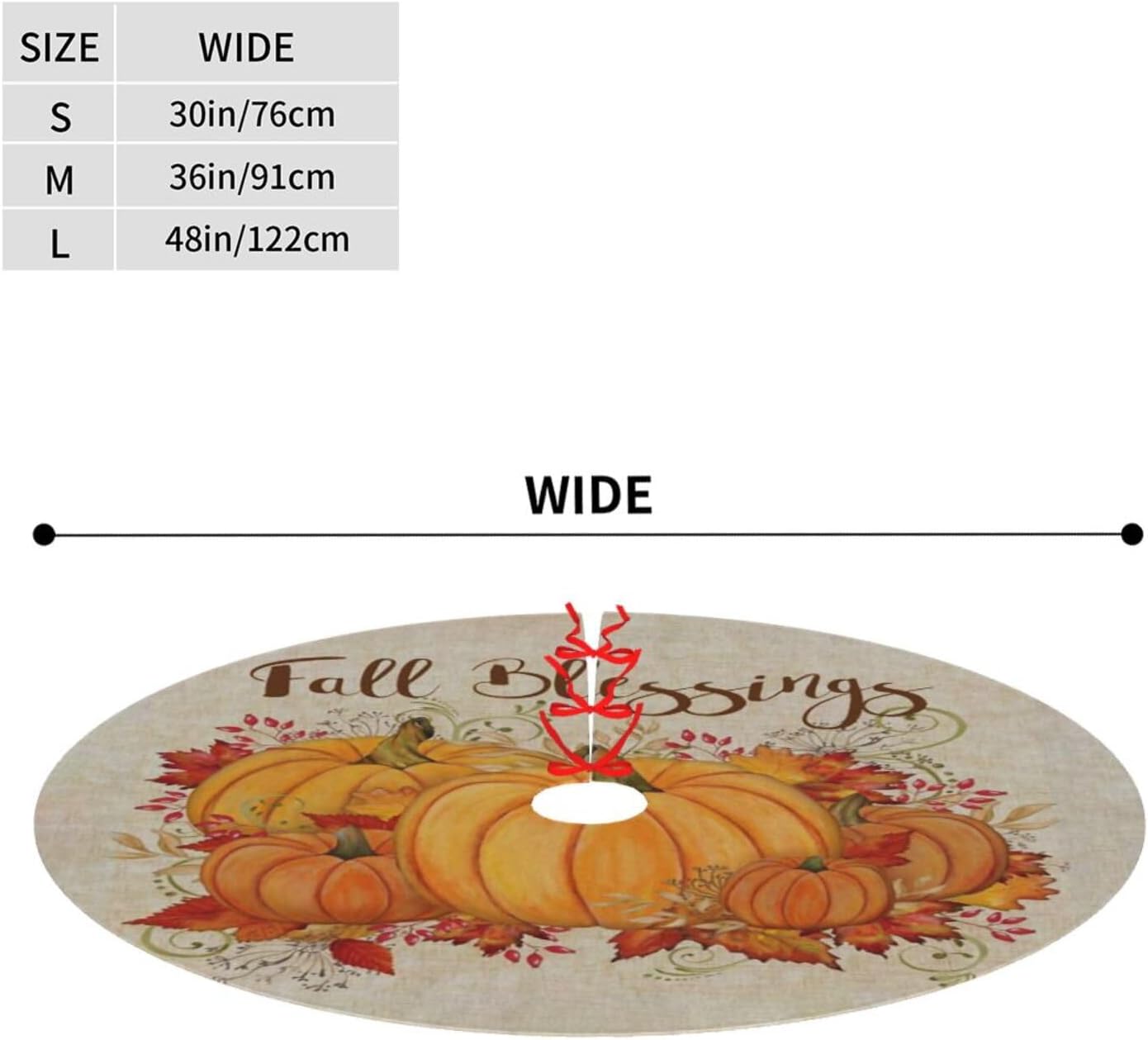 Christmas Tree Skirt,Fall Blessings Xmas Tree Skirt Rustic Farmhouse Tree Skirt for Christmas Decor Xmas Holiday Home Party Decorations36