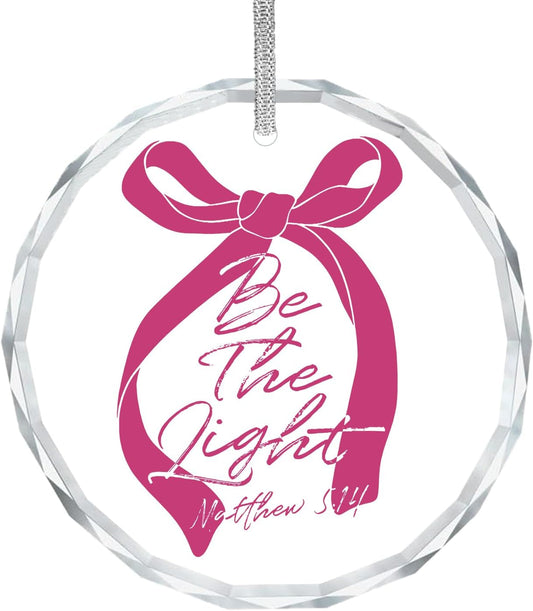 Bow Ornaments for Christmas Tree, Christian Christmas Ornaments, Christmas Religious Ornaments, Christian Gifts for Women, Christian Christmas Decorative Hanging Ornament