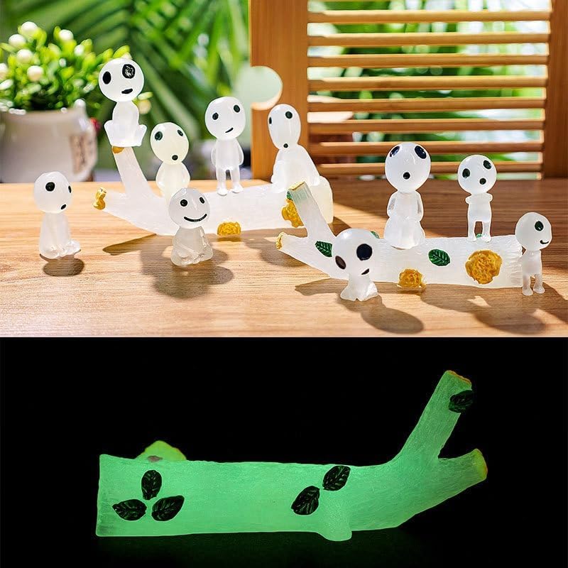 Fairy Garden Accessories Tree Elves Easter Egg Fillers Glow in Dark Basket Stuffers Garden Alien Decor Miniature for Micro Landscape Outdoor Status Patio Lawn Yard Kit