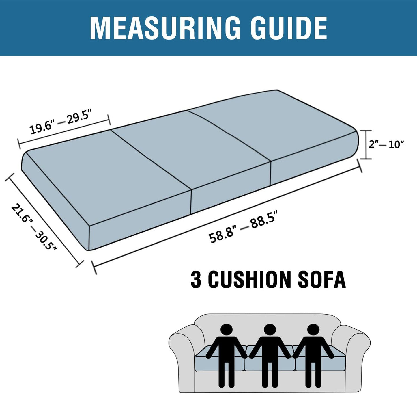 H.VERSAILTEX Super Stretch Stylish Cushions Covers/Furniture Cover Spandex Jacquard Small Checked Pattern Super Soft Slipcover Washable Individual