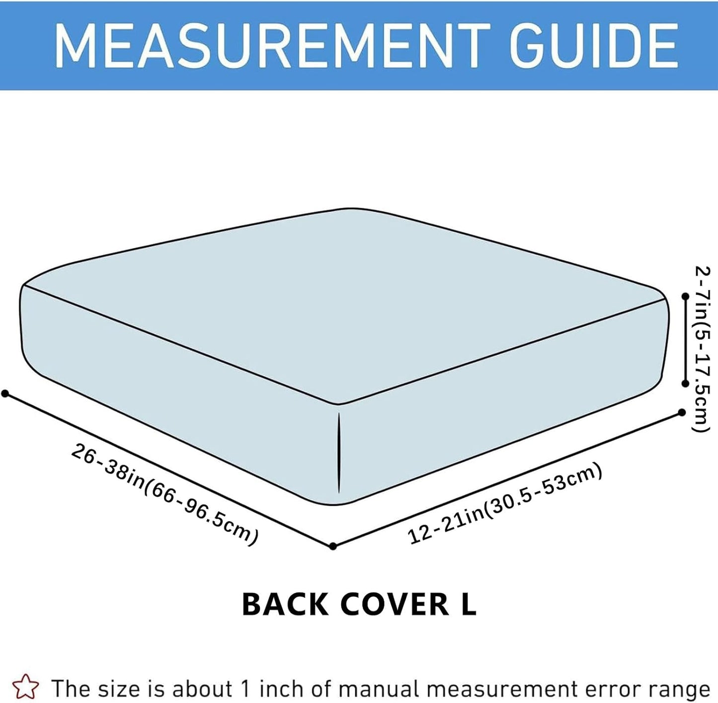 hyha Waterproof Couch Cushion Covers for Pets, Non Slip Sofa Cover for Dogs Washable, Soft Thick Stretch Jacquard Fabric, Sofa Slipcovers with Elastic Bottom (1 Piece for Backrest L, Light Grey)