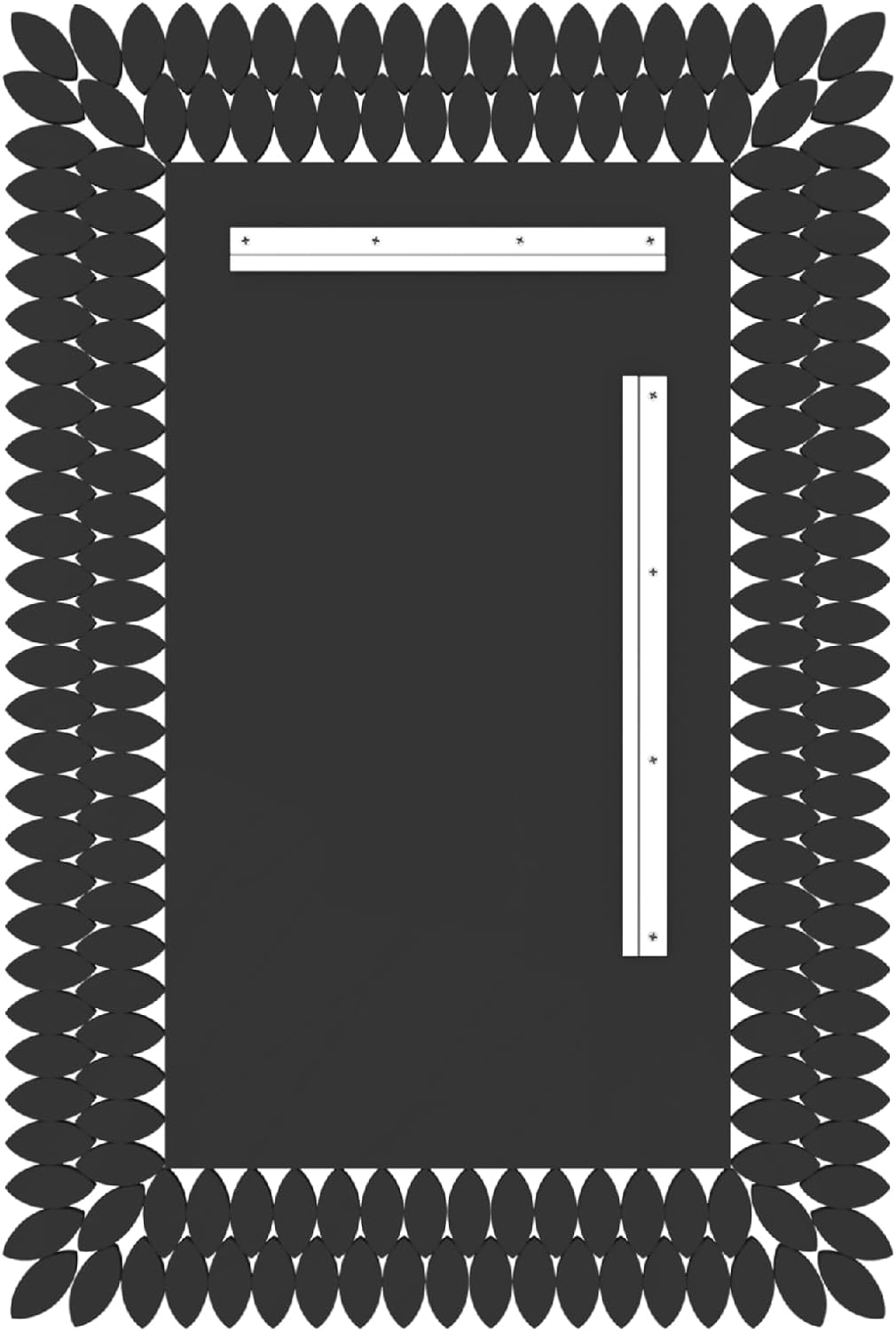 Kelly Miller Jeweled Luxury Bathroom Mirror for Wall, 24"x36" Rectangle Wall Mirror Decorative Mirror Vanity Mirror with Diamonds for Master Bath Half Bath Living Room Bedroom Fireplace Mantle Hallway