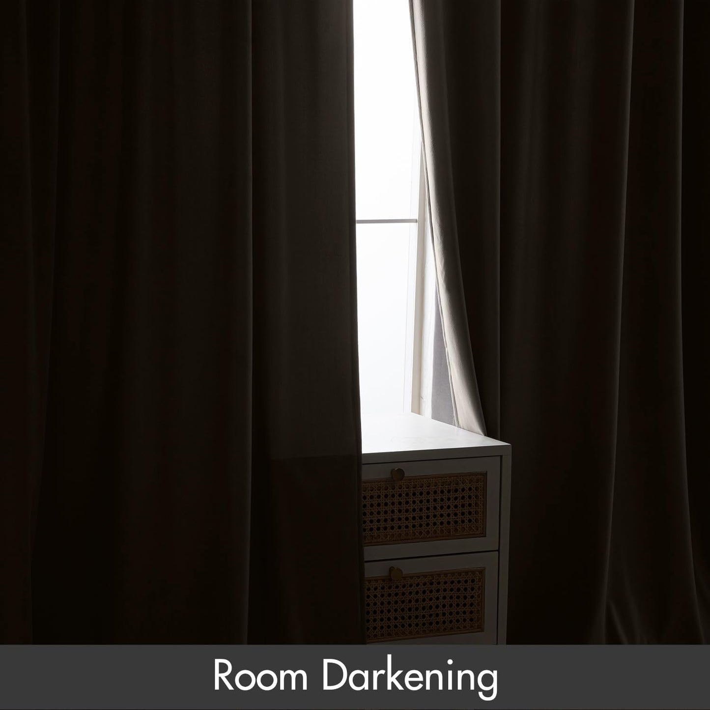 MIULEE Taupe Velvet Curtains Thermal Insulated Blackout Curtain Drapes for Bedroom Living Room Darkening 96 Inches Long Curtains Panels Rod Pocket Set of 2