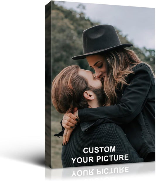 Wewejia Custom Canvas Prints with Your Photos 24x36inch, Upload Your Picture/Photo - Custom Personalized Canvas Photo Gifts Couples Family Baby Wedding Pets Home Decor Easy to hang