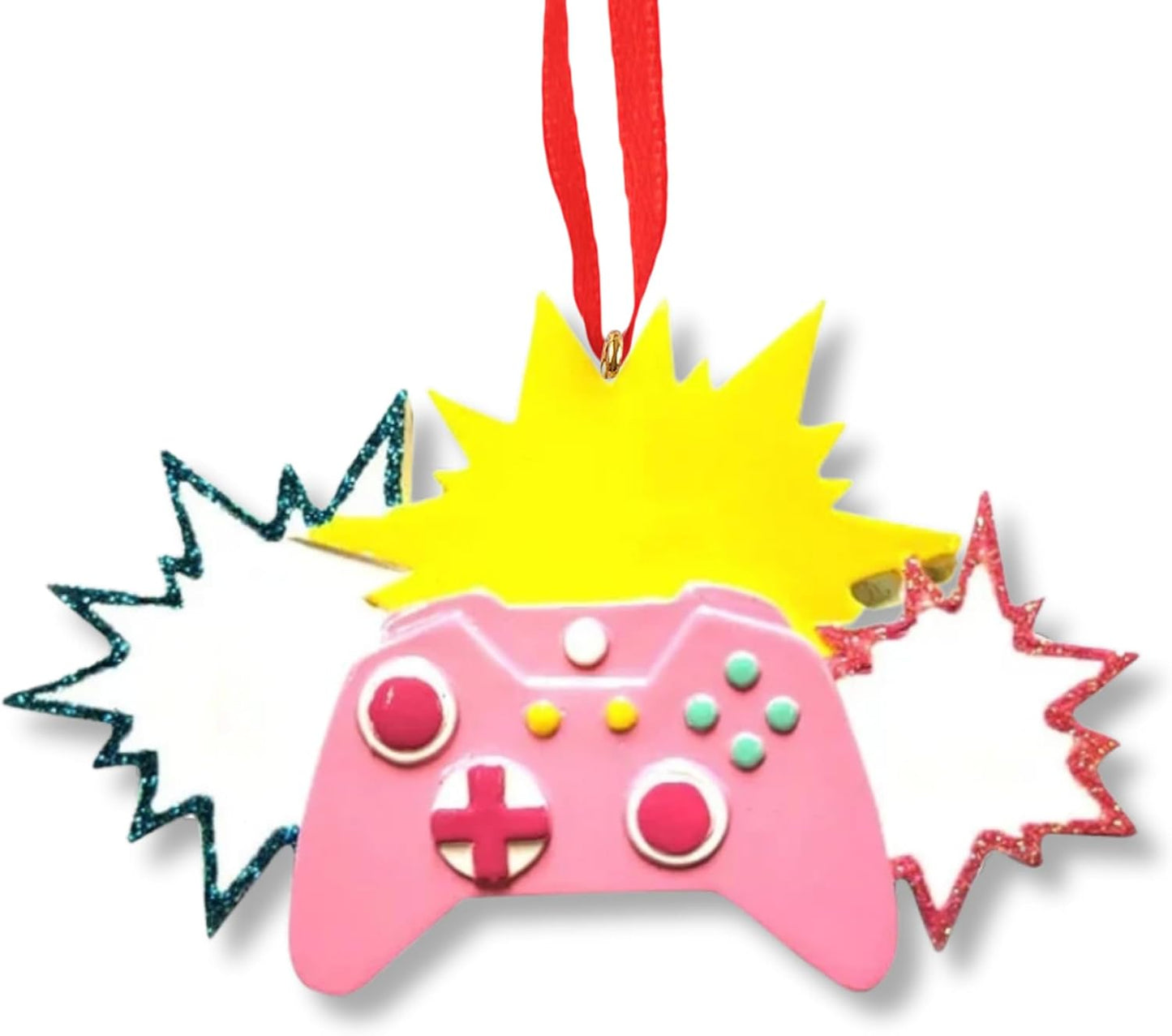 Ornaments by Elves - Christmas Ornaments Personalized New Video Girl Gamer Ornament Pink Video Game Controller Ornament Girl Gamer Themed Ornaments for Christmas Decor in Giftable Packaging