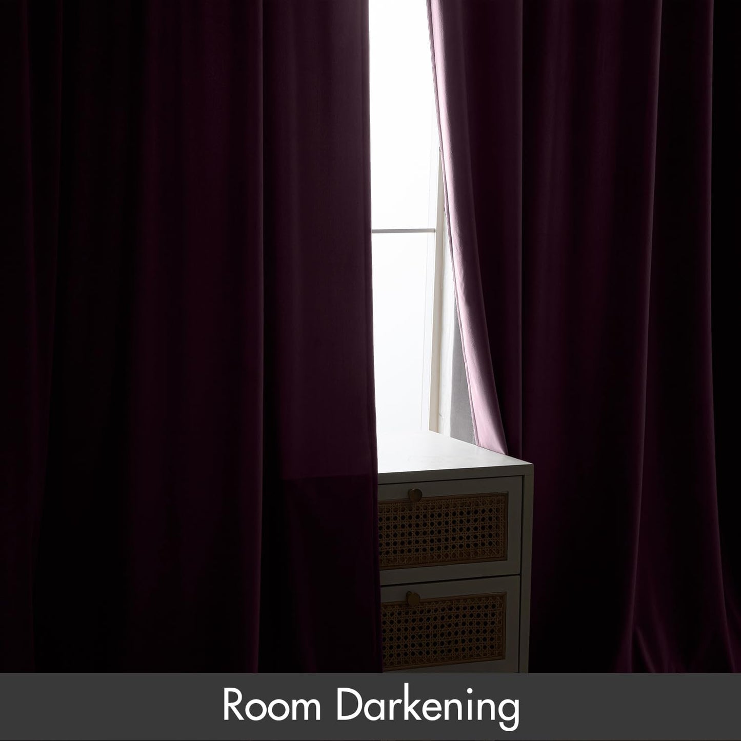 MIULEE Purple Orchid Velvet Curtains Thermal Insulated Blackout Curtain Drapes for Bedroom Living Room Darkening 108 Inches Long Curtains Panels Rod Pocket Set of 2