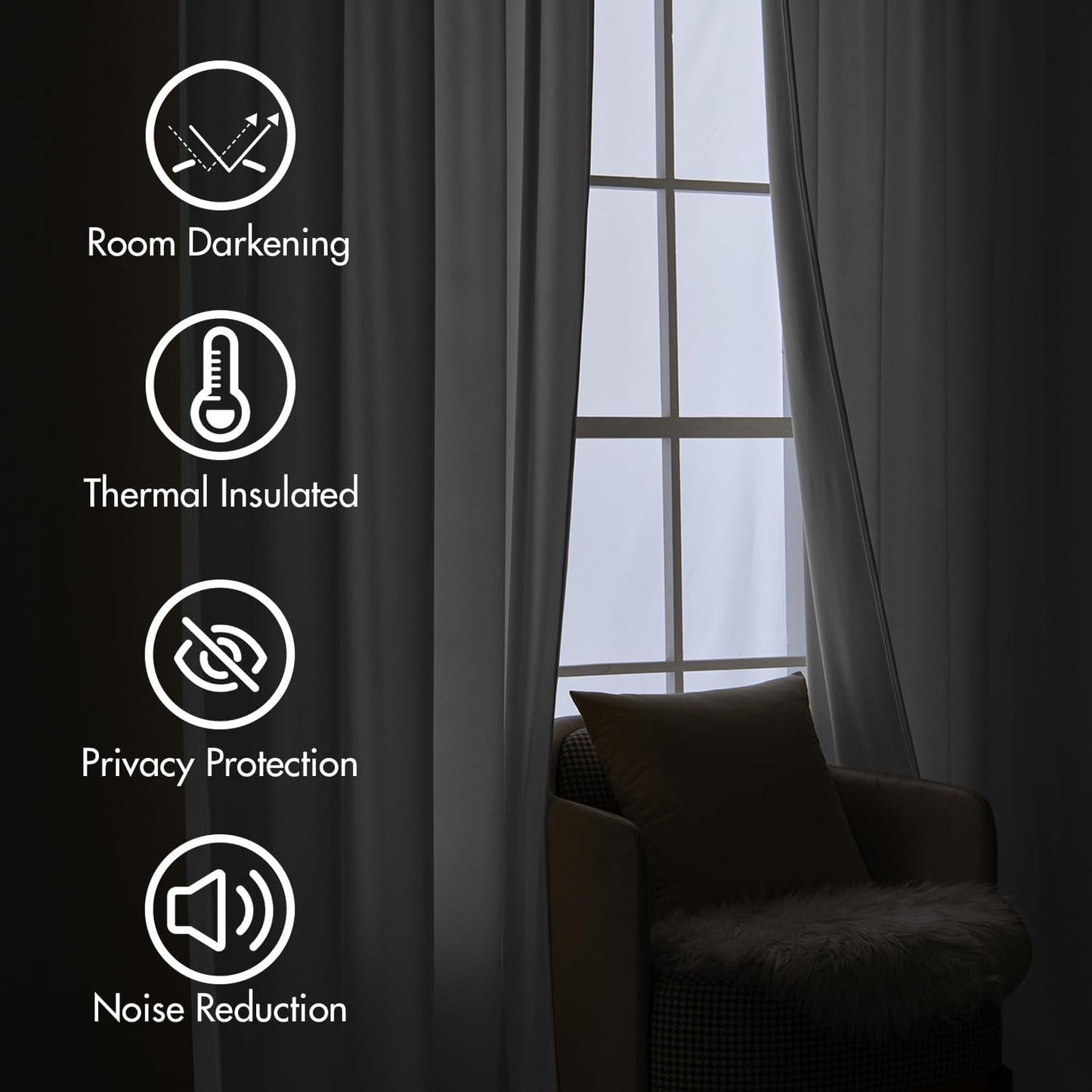 MIULEE White Velvet Curtains 84 inches Long 2 Panels - Luxury Pinch Pleated Room Darkening Window Drapes for Bedroom Living Room Thermal Insulated Super Soft, Back Tab Rod Pocket Elegant Decor