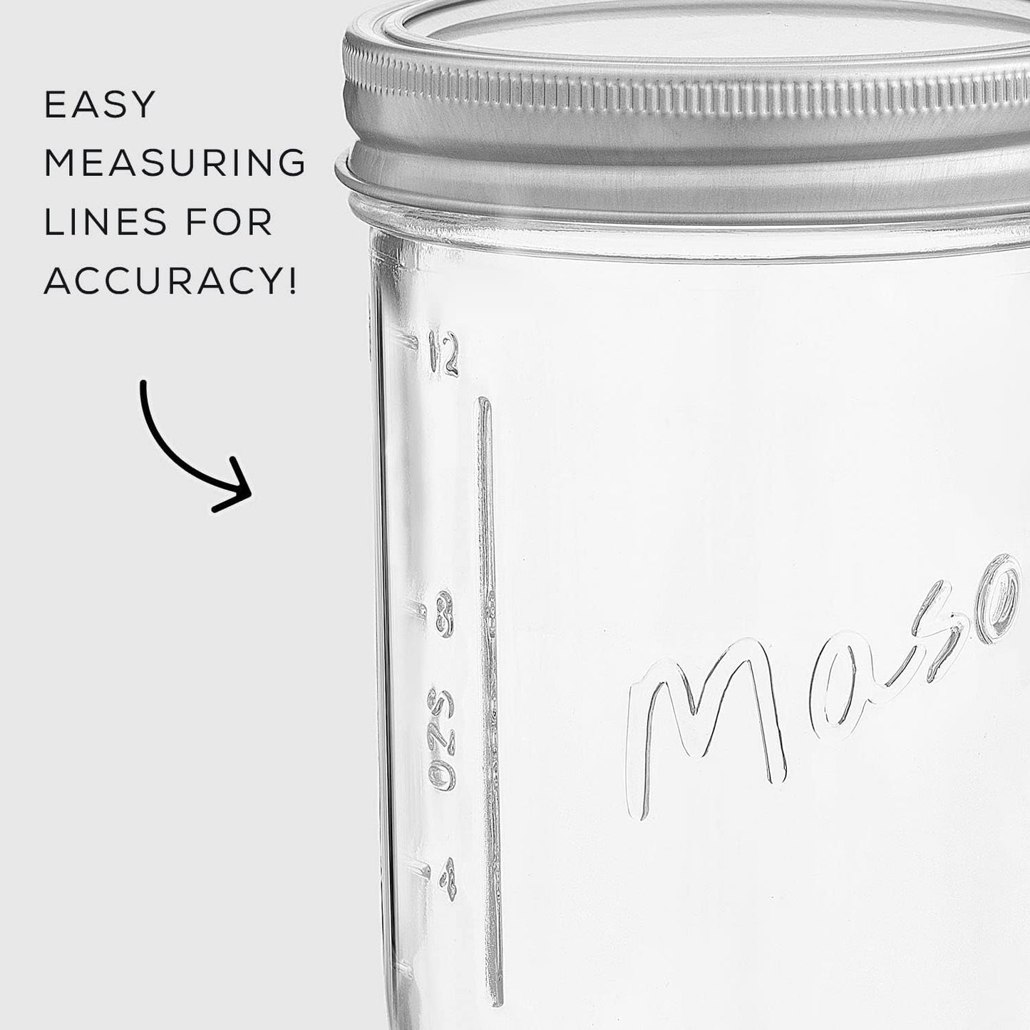 JoyJolt 16 Oz Mason Jars With Lids, Labels and Measures! 6-Pack Wide Mouth Mason Jars, Glass Jar with Lid and Band. Airtight Canning Jars, Overnight Oats Jars, Salad Jars, Sourdough Starter Jar