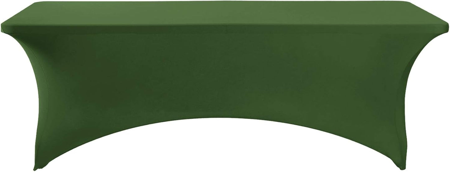 Spandex Table Cover for 8FT or 4ft or 6ft Table Universal Fitted Stretch Tablecloth for Party, Banquet, Wedding and Events-Willow