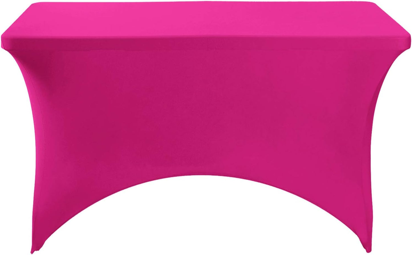 Spandex Table Cover for 4FT or 6ft or 8ft Table Universal Fitted Stretch Tablecloth for Party, Banquet, Wedding and Events-Fuchsia