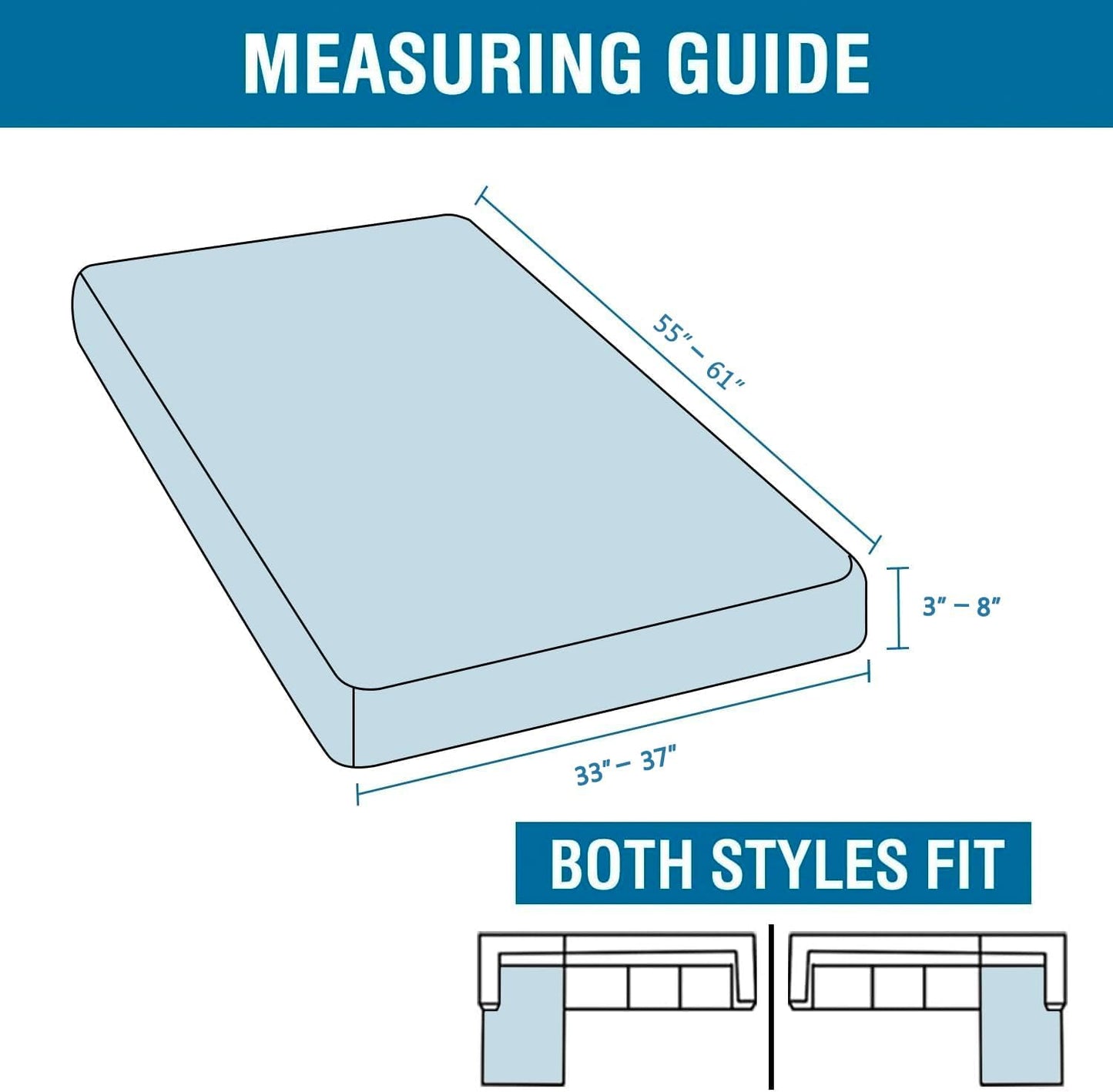 H.VERSAILTEX Super Stretch Individual Chaise Cover Sectional Couch Covers for L Shaped Sofa Both Left/Right Featuring Thick Jacquard Textured Twill Fabric (1 Piece Chaise Cover, Sage)