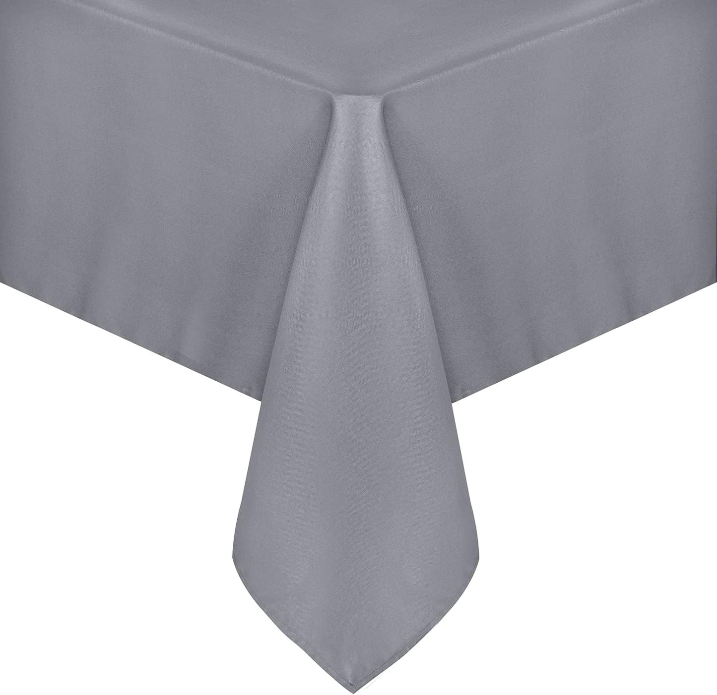 sancua Rectangle Tablecloth - 90 x 132 Inch - Water Resistant Spill Proof Washable Polyester Table Cloth, Decorative Fabric Table Cover for Dining Tables, Buffet Parties and Camping, Light Grey