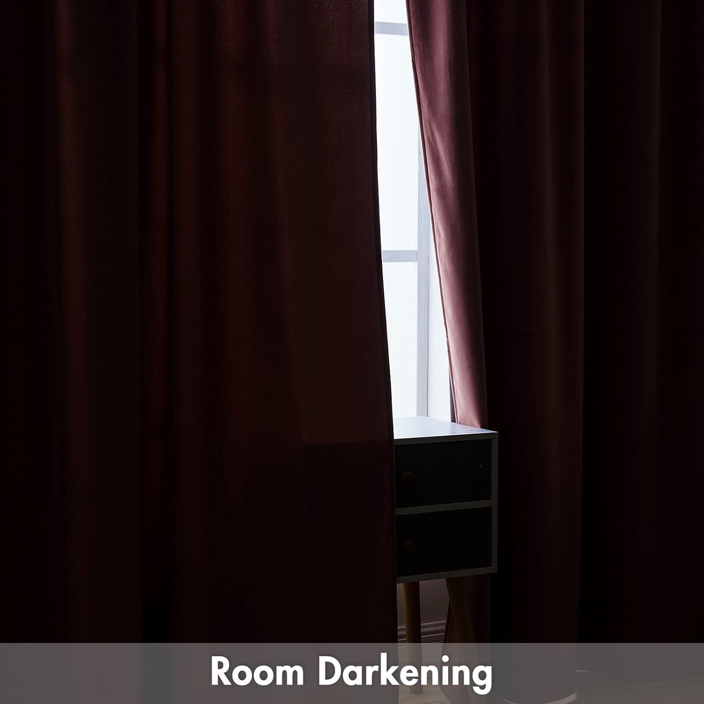MIULEE Dusty Rose Pink Velvet Curtains Thermal Insulated Blackout Curtain Drapes for Bedroom Living Room Darkening 63 Inches Long Curtains Panels Rod Pocket Set of 2