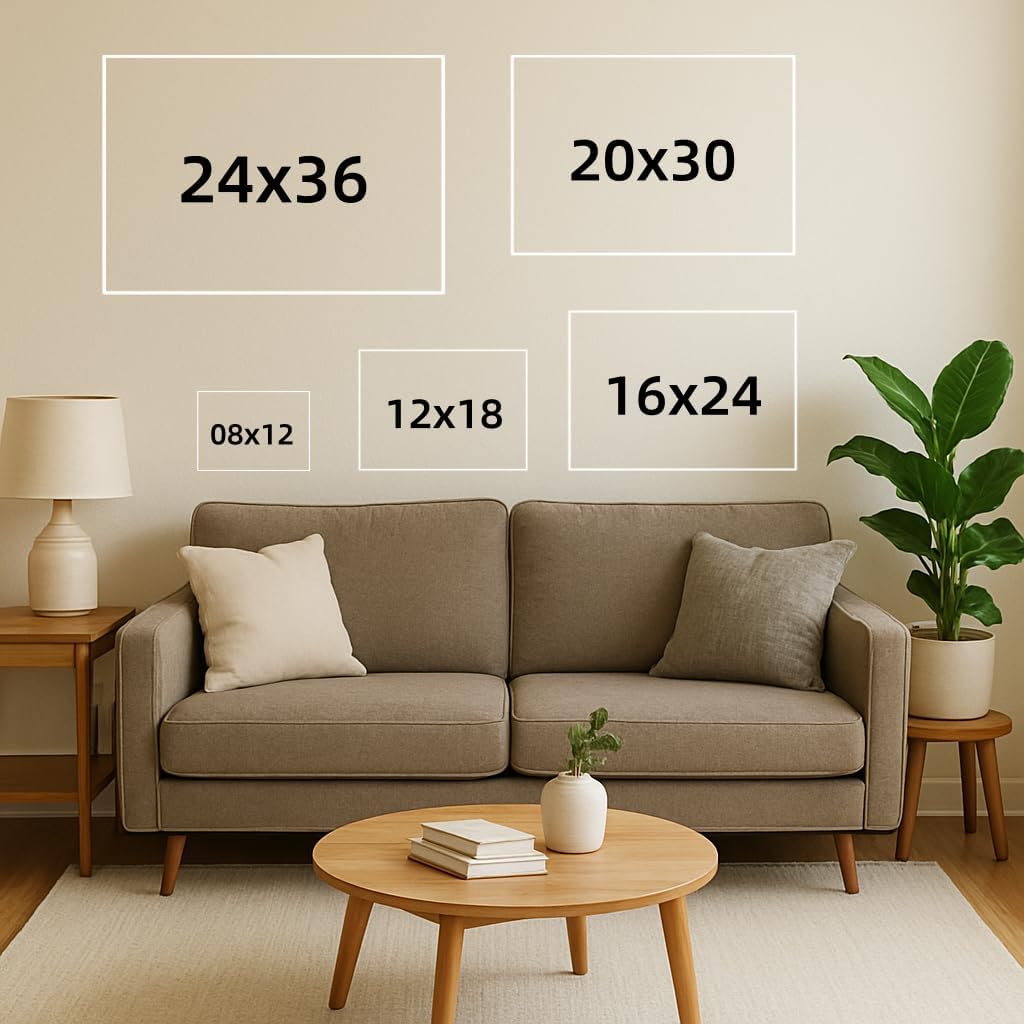 Personalized Custom Poster Prints: 12L x 18W Photo On Canva Transform Your Photos into Stunning Unframed Wall Art Digitally Printed (12L x 18W, Unframed)