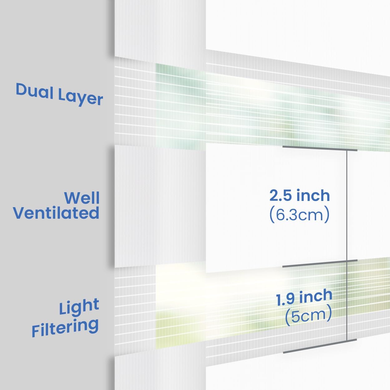 Foiresoft Standard Custom Zebra Roller Blinds for Windows [W10–105 x H10–115 Inch, Pale_Green, Basic], Light Filtering Dual Layer Shades for Bedroom, Living Room, Office, 13 Colors