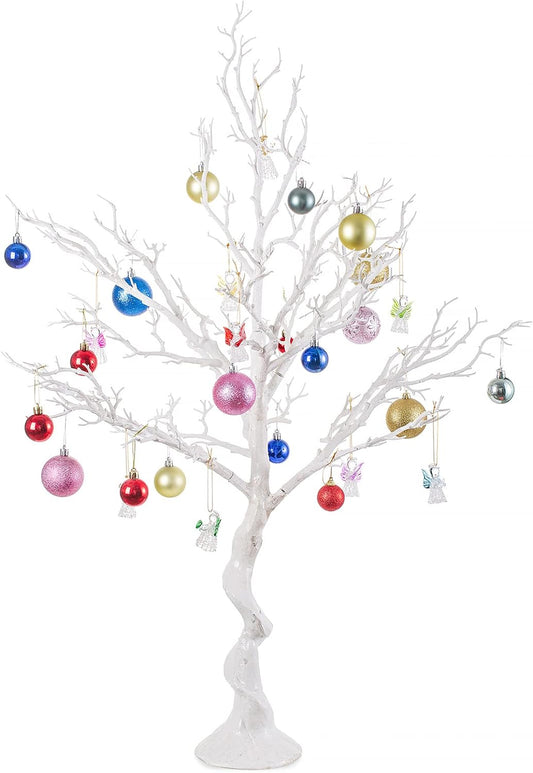 NUPTIO Artificial Christmas Tree Branch: 3.44 feet Tall White Manzanita Tree Halloween Centerpiece Wedding Centerpieces for Tables - Decorative Ornament Display Tree Branches for Weddings (1 Pc)