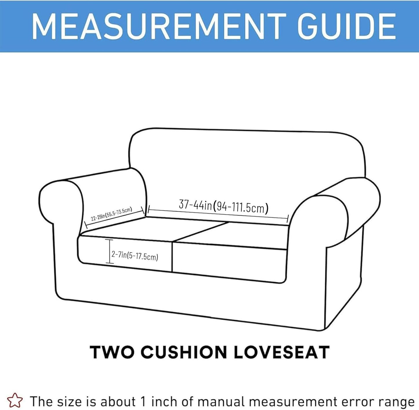 hyha Waterproof Couch Cushion Covers for Pets, Non Slip Sofa Seat Cover for Dogs Washable, Soft Thick Stretch Jacquard Fabric, Sofa Slipcovers with Elastic Bottom (1 Piece for Medium, Black)