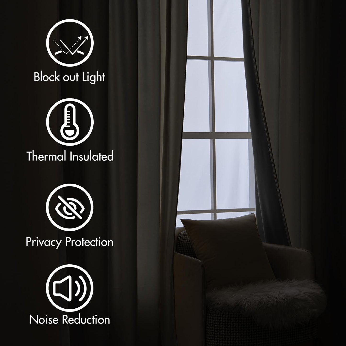 MIULEE Cream Beige Velvet Curtains 90 inches Long 2 Panels - Luxury Pinch Pleated Room Darkening Window Drapes for Bedroom Living Room Thermal Insulated Super Soft, Back Tab Rod Pocket Elegant Decor