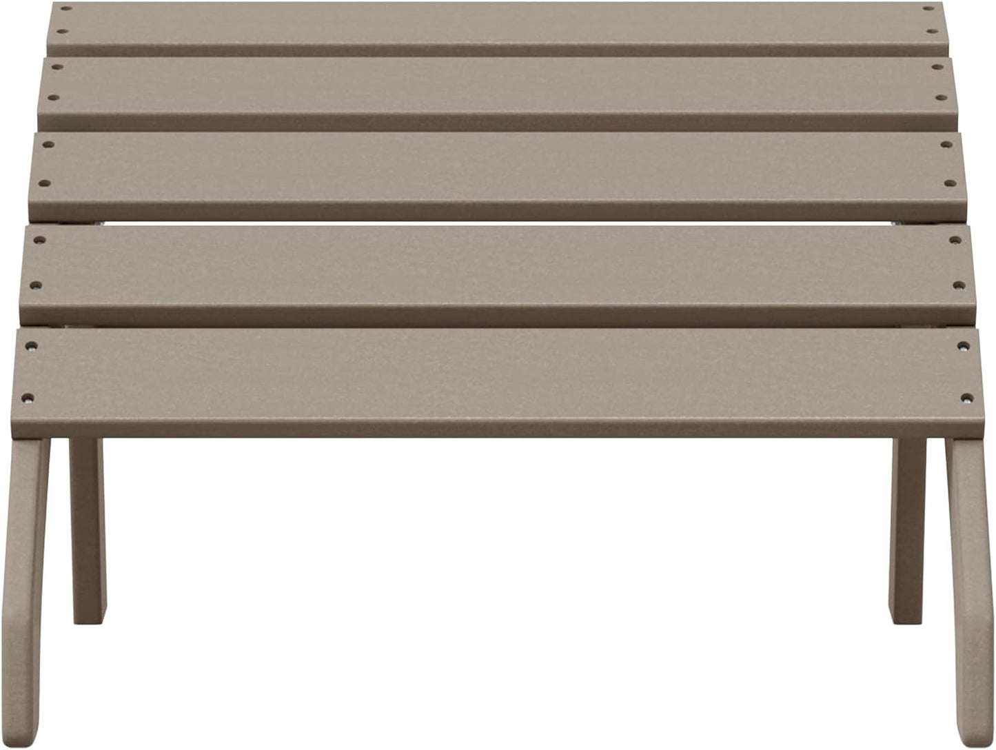 WestinTrends Dylan Outdoor Patio HDPE Adirondack Ottoman Footrest, Weathered Wood